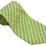 Cravata barbati verde cu dungi oblice